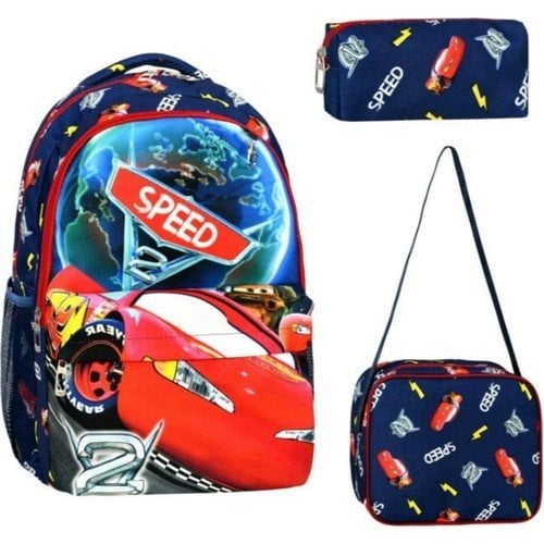 Dzc Kuzenler Avm Ilk Okul Cars Arabalı Çocuk Sırt Sırt Çantası 3lü Takım Set Dayanıklı Su Geçirmez