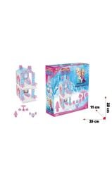 KETSAN OYUNCAK 2 Katlı Ev Blokları 54 Parça Frozen Elsa Anna Figürlü