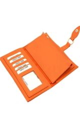 Kadın Fermuarlı çıtçıtlı Bozuk Para Bölmeli Cüzdan Kartlık Aksesuar,yılbaşı Hediyesi damla turuncu