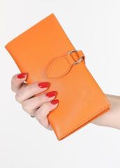 Kadın Fermuarlı çıtçıtlı Bozuk Para Bölmeli Cüzdan Kartlık Aksesuar,yılbaşı Hediyesi damla turuncu