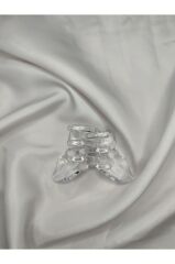 Kelebek Model Akrilik Şeffaf Büyük Boy Mandal Toka 8 CM