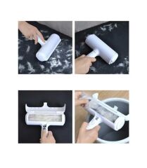 DZC KUZENLER AVM Kedi Köpek Tüy Toplayıcı Hazneli 2 Yönlü Kazak Kıyafet Elbise Halı Yatak Kıl Toz HAZNELİ