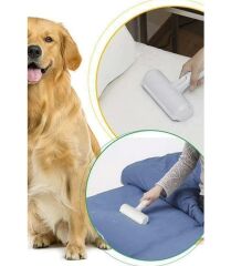 DZC KUZENLER AVM Kedi Köpek Tüy Toplayıcı Hazneli 2 Yönlü Kazak Kıyafet Elbise Halı Yatak Kıl Toz HAZNELİ