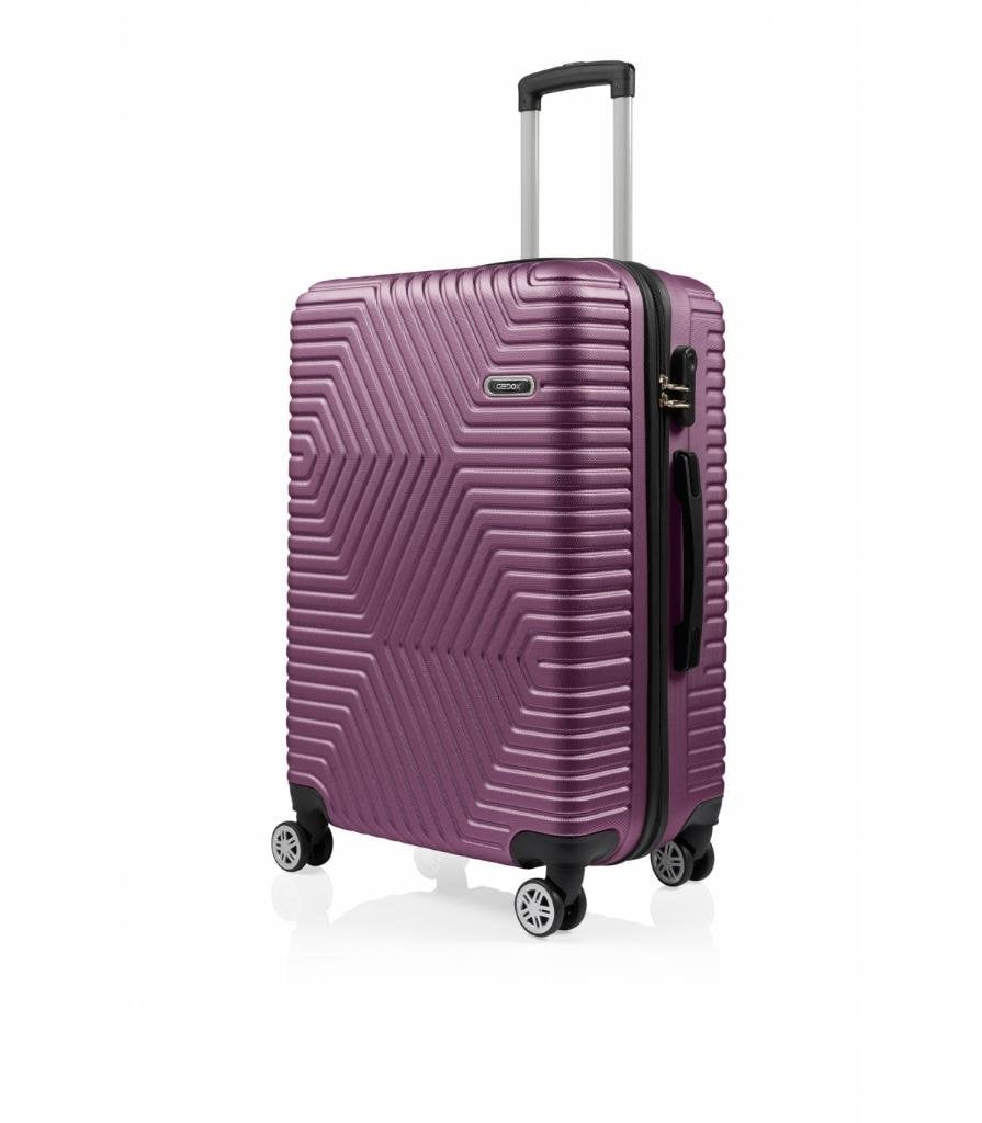 DZC KUZENLER AVM G&d Gedox Polo Suitcase Abs Küçük Boy Lüx Seyahat Valiz mor mürdüm