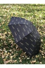 Rüzgarda Kırılmayan Mustafa Kemal Atatürk Imzalı Siyah Kadın Şemsiye