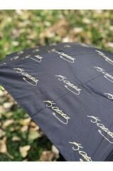 Rüzgarda Kırılmayan Mustafa Kemal Atatürk Imzalı Siyah Kadın Şemsiye