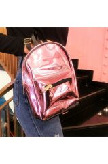 Pembe  Hologram Sırt Çantası günlük ufak boy