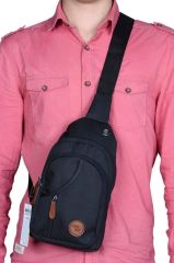 SEVENTEEN Unisex Siyah Çapraz Sırt Ve Göğüs Çantası Bodybag Çanta