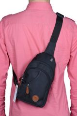 SEVENTEEN Unisex Siyah Çapraz Sırt Ve Göğüs Çantası Bodybag Çanta