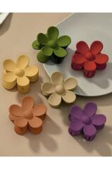 Kadın 3’lü Renkli Papatya Mandal Toka