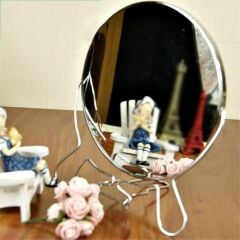 Çift Taraflı Büyüteçli Makyaj Aynası 5 Inç Masa Üstü Aynası 15cm