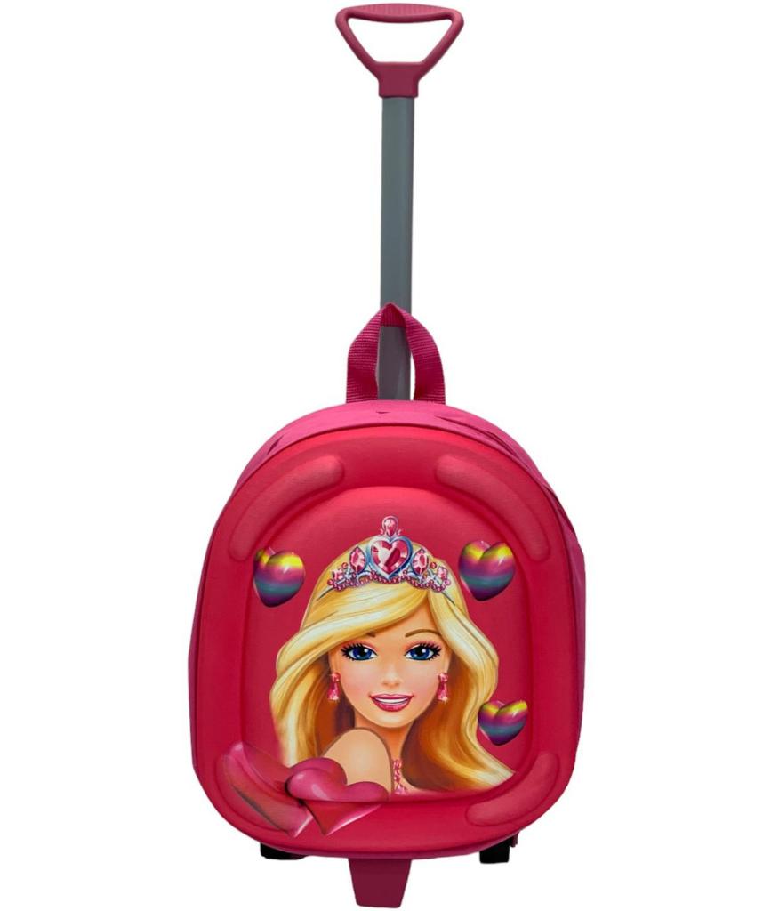 barbili kızlı Çekçekli Tekerlekli Anaokulu/kreş Çantası 1. Kalite barbie bez (ÖLÇÜLERE BAKINIZ)
