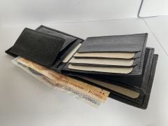DZC KUZENLER AVM Siyah Bozuk Para Bölmeli Haki Deri Erkek Cüzdan