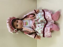 Oyuncak Büyük Boy Gövdesi Dolgulu Kahve Saçlı Et Bebek Oyun Arkadaşı 60 Cm