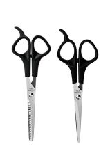 Kuaför Berber Makas Seti 15.5 Cm Ara Makası 15,5 Cm Saç Makası Jiletli Tarak 10 Adet Yedekli