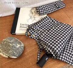 kaz ayağı desen piti kare sağlam full otomatik şemssiye