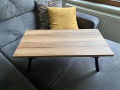 MDF SUYA DAYANIKLI 68X35  KAHVALTI YATAK LAPTOP MASASI DER ÇALIŞMA SEHPA AYAKLARI KATLANIR MASA