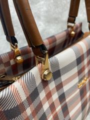 SFS Kadın ekose desen el ve omuz çantası