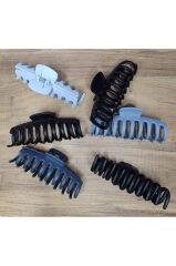 6’lı Büyük Boy Renkli Kaydırmaz Mandal Toka Seti