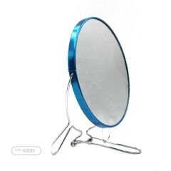 Çift Taraflı Büyüteçli Makyaj Aynası 5 Inç Masa Üstü Aynası 15cm MAVİ