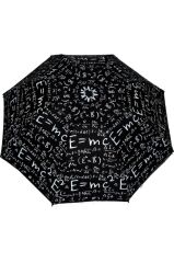 Marlux Rüzgara dayanıklı fiber gövdeli kadın şemsiye matematik desen