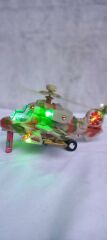 Işıklı sesli etrafında dönebilen kamuflaj Askeri Helikopter