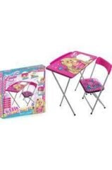 DZC KUZENLER AVm Katlanır Masa Sandalye Seti - Yazı Tahtalı- Kalemlikli ÇOÇUK ÇALIŞMA MASASI