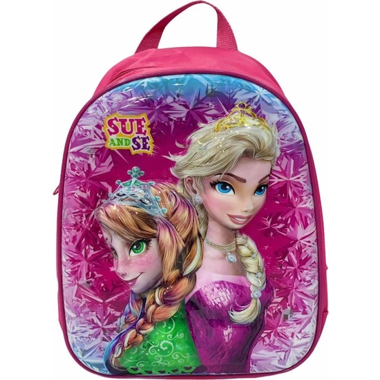 DZC KUZENLER AVM Frozen Kabartmalı Çocuk Anaokulu Sırt Çantası 3 4 5 6 Yaş