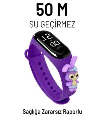 DZC KUZENLER AVM DİJİTAL DOKUNMATİK LED EKRAN SU GEÇİRMEZ FİGÜRLÜ ÇOCUK KOL SAAT SLİKON KORDON BİLEKLİK KARAKTERLİ yeni mortavşan