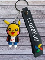 DZC KUZENLER AVM PİKACHU Karikatür Anime Figür PVC Bebek Anahtarlık Çanta Anahtarlık Süsü