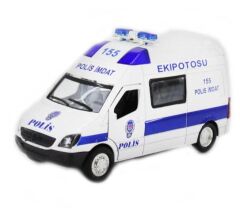 BİRLİK İŞIKLI SESLİ METAL 1/36 ÇEKBIRAK EKİP OTOSU  POLİS OYUNCAK