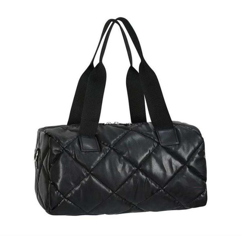 kadın rugan siyah şişme shopper çanta