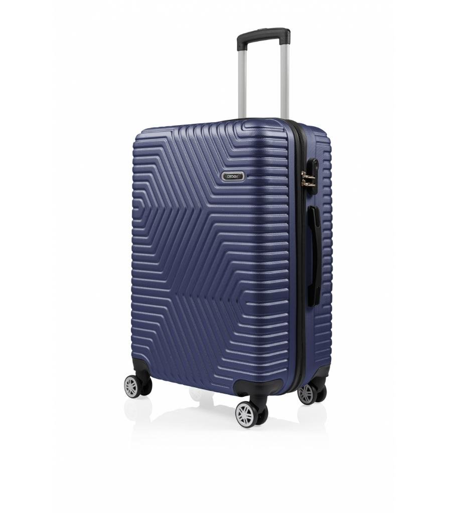 DZC KUZENLER AVM VALİZ Gedox G&d Polo Suitcase Abs Orta Boy Lüx Seyahat Valizi LACİVERT