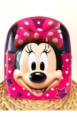 kreş & Anaokulu Çocuk Sırt okul Çantası miki minie mouse 3-6 Yaş 5d Kabartmalı 30CM