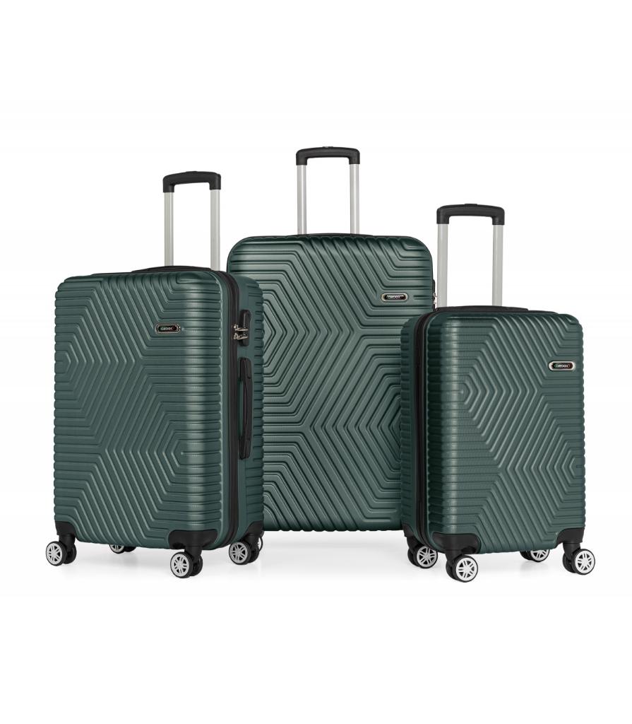 DZC KUZENLER AVM G&d Gedox Polo Suitcase Abs 3'lü Lüx Valiz Seyahat Seti HAKİ YEŞİL