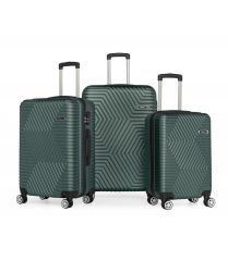 DZC KUZENLER AVM G&d Gedox Polo Suitcase Abs 3'lü Lüx Valiz Seyahat Seti HAKİ YEŞİL