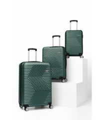 DZC KUZENLER AVM G&d Gedox Polo Suitcase Abs 3'lü Lüx Valiz Seyahat Seti HAKİ YEŞİL