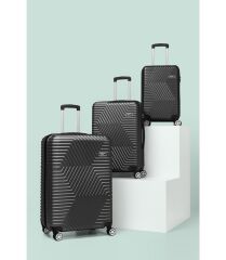 DZC KUZENLER AVM G&d Gedox Polo Suitcase Abs 3'lü Lüx Valiz Seyahat Seti SİYAH