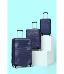 DZC KUZENLER AVM G&d Gedox Polo Suitcase Abs 3'lü Lüx Valiz Seyahat Seti LACİVERT