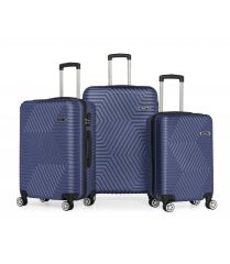DZC KUZENLER AVM G&d Gedox Polo Suitcase Abs 3'lü Lüx Valiz Seyahat Seti LACİVERT