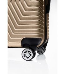 DZC KUZENLER AVM G&d Gedox Polo Suitcase Abs 3'lü Lüx Valiz Seyahat Seti GOLD