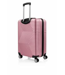 DZC KUZENLER AVM G&d Gedox Polo Suitcase Abs 3'lü Lüx Valiz Seyahat Seti GÜLKURUSU PEMBE