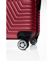 DZC KUZENLER AVM G&d Gedox Polo Suitcase Abs 3'lü Lüx Valiz Seyahat Seti BORDO