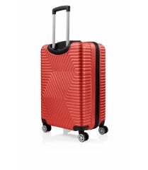 DZC KUZENLER AVM G&d Gedox Polo Suitcase Abs 3'lü Lüx Valiz Seyahat Seti KIRMIZI