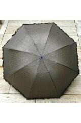 DZC KUZENLER AVM Marlux Mavi Gizli Çiçek Desenli Fiber Gövde Rüzgara DayanıklıManuel Kadın Şemsiye