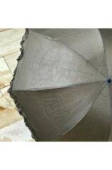 DZC KUZENLER AVM Marlux Mavi Gizli Çiçek Desenli Fiber Gövde Rüzgara DayanıklıManuel Kadın Şemsiye