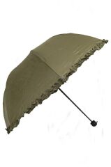 DZC KUZENLER AVM Marlux Mavi Gizli Çiçek Desenli Fiber Gövde Rüzgara DayanıklıManuel Kadın Şemsiye