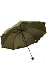 DZC KUZENLER AVM Marlux Mavi Gizli Çiçek Desenli Fiber Gövde Rüzgara DayanıklıManuel Kadın Şemsiye