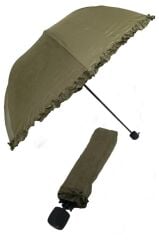 DZC KUZENLER AVM Marlux Mavi Gizli Çiçek Desenli Fiber Gövde Rüzgara DayanıklıManuel Kadın Şemsiye