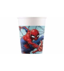 DZC KUZENLER AVM Spiderman Bardak 8 ADET PLASTİK KARTON BARDAK OYUN EĞLENCE PARTİ MALZEMELERİ OYUNCAK
